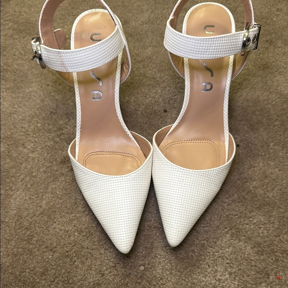 Unisa Cream Stiletto Heels with Pointed Toe